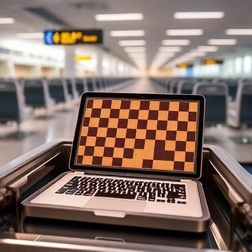 Chess Pattern MacBook Cover